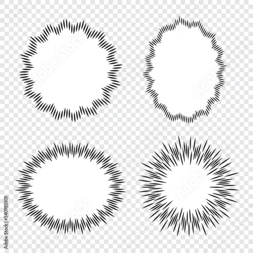 Sea ​​urchin flash cartoon effect balloon