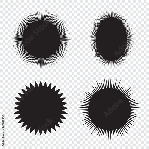 Sea ​​urchin flash cartoon effect balloon