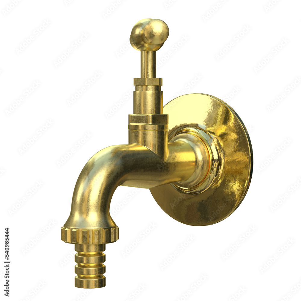 3d rendering illustration of a fountain faucet