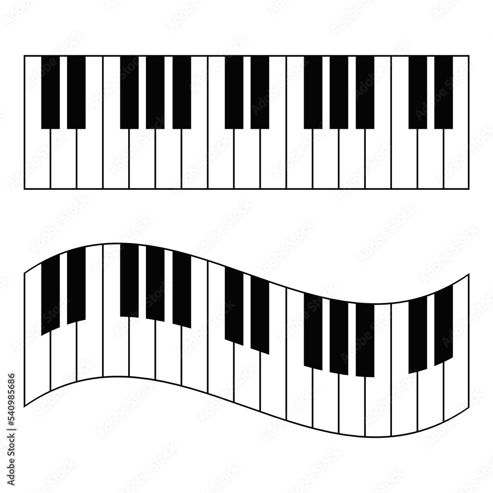 Fototapeta premium piano keys vector illustration