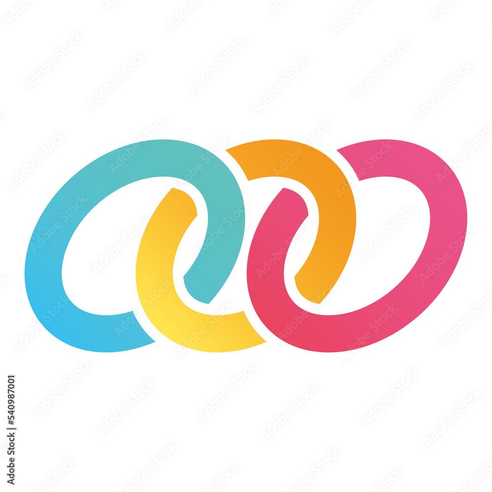 Abstract colorful three rings logo design template Abstract colorful three rings logo design template