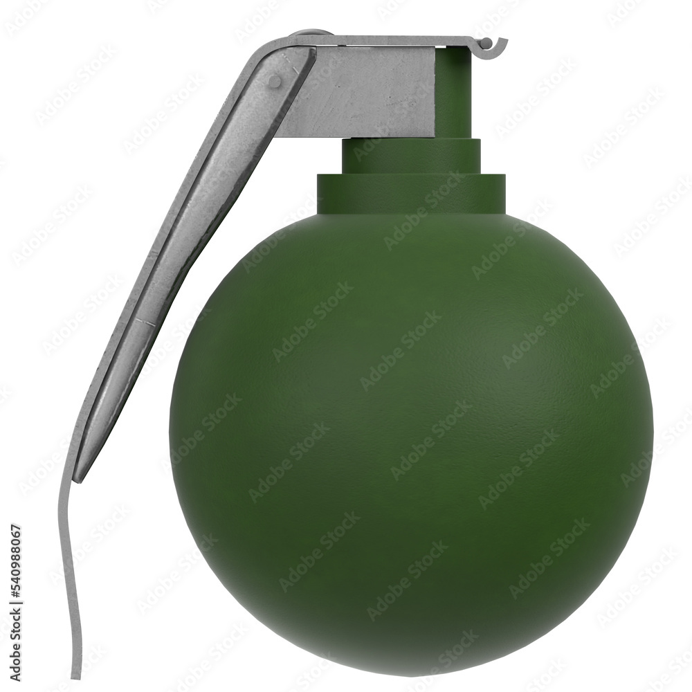 Obraz premium 3d rendering illustration of a fragmentation grenade