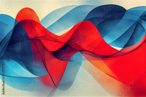 Red, blue and white background