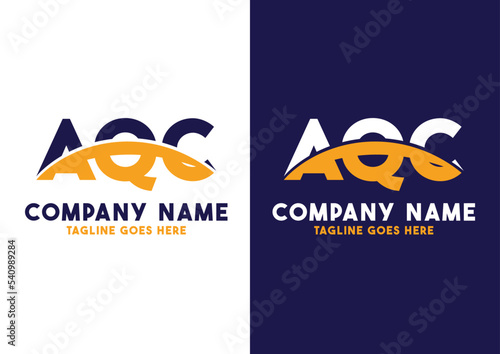 Letter AQC logo design vector template, AQC logo photo