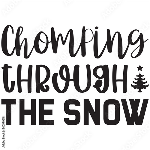 Chomping through the snow