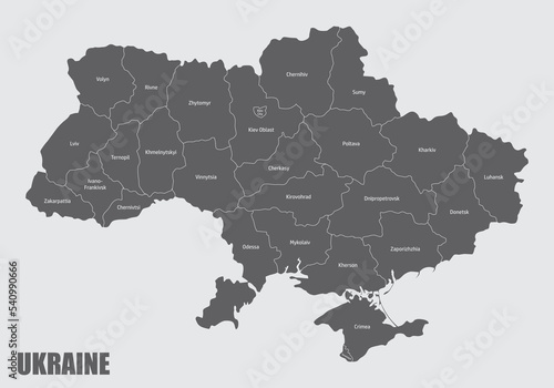 Ukraine administrative map