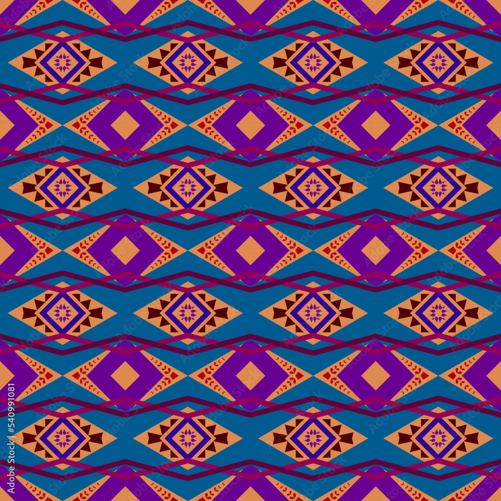 The geometric pattern is made into a fabric pattern.