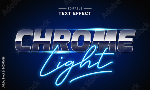 Chrome Metallic Text Effect