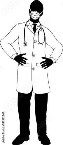 Doctor Man Medical Silhouet...