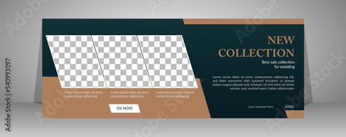 Fashion sale social media facebook cover and web template