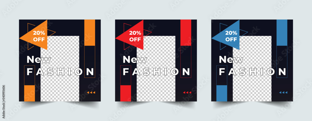 Fashion sale social medial post template design Fashion sale social medial post template design