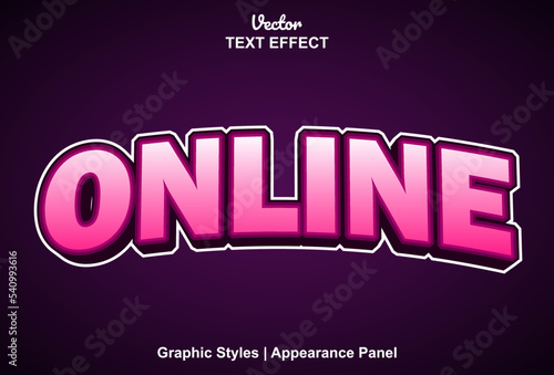 online text effects with graphic styles and can be edited.
