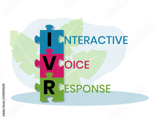 IVR - Interactive Voice Response, acronym business concept