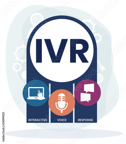 IVR - Interactive Voice Response, acronym business concept