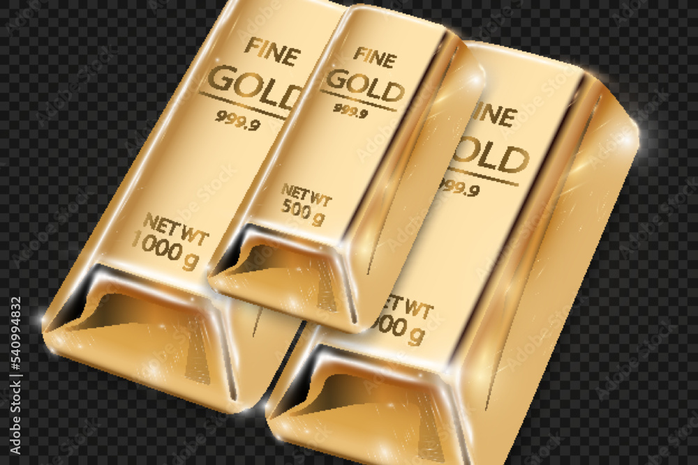 Gold bar isolated on transparent background.
Gold bar isolated on transparent background.