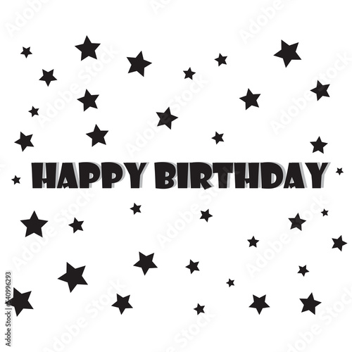 Happy Birthday Banner. Design greetings birthday card and poster. Vector illustration.