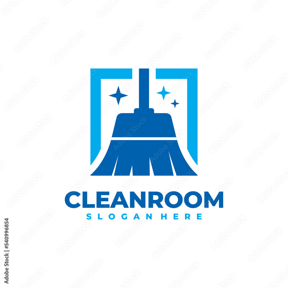 Clean room logo vector. Cleaning service business logo template design concept.