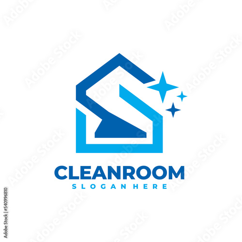 Clean room logo vector. Cleaning service business logo template design concept.