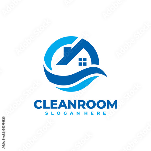 Clean room logo vector. Cleaning service business logo template design concept.