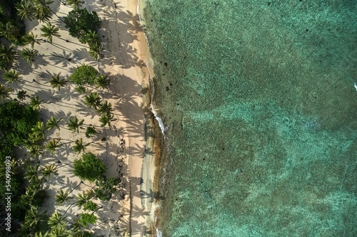 Top view of Caleton de Dario in Cabrera, Dominican Republic photo