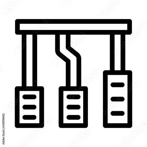 pedal line icon illustration vector graphic