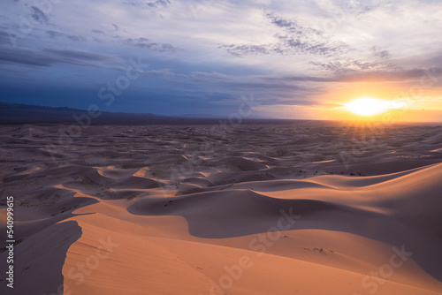 sunset in the desert