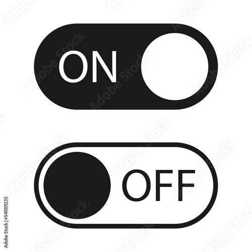 On off icon vector. Switch button sign.