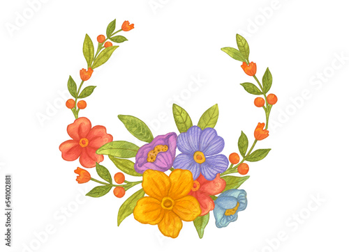 colorful flower wreath