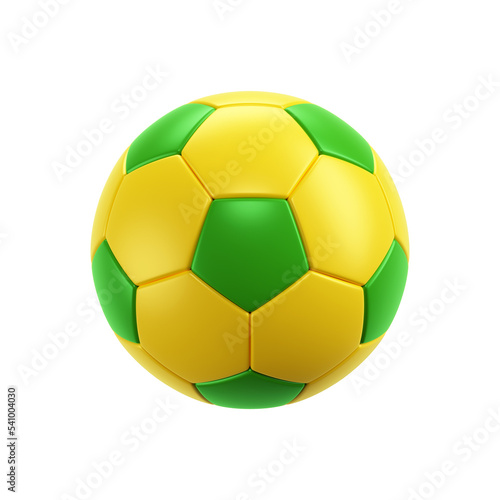 Bola de Futebol Verde e Amarela