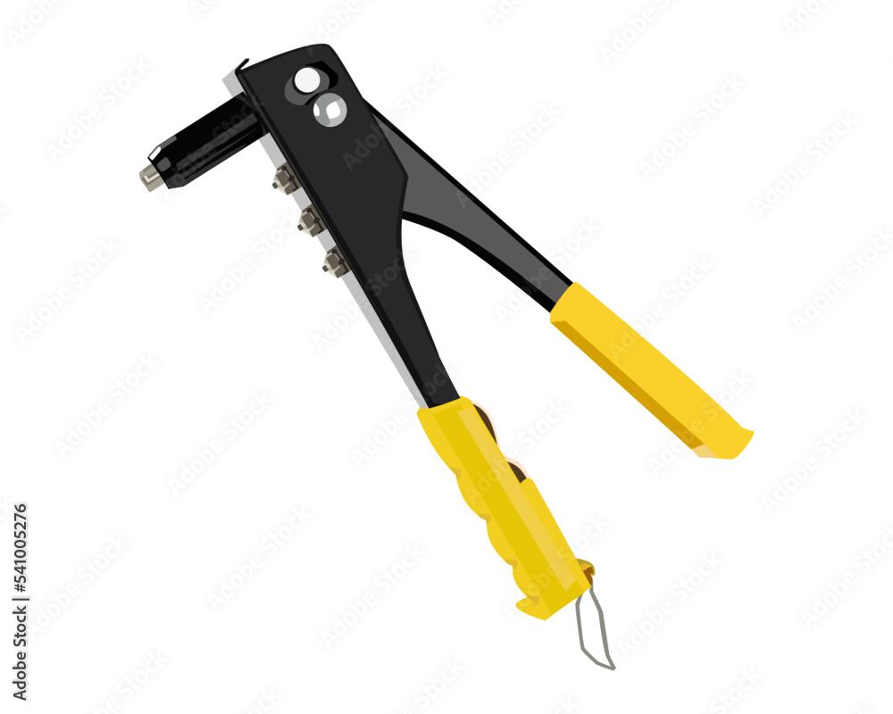 Vector Illustration Hand Riveter isolated on white background. Carpentry hand tools. Vector Illustration Hand Riveter isolated on white background. Carpentry hand tools.
