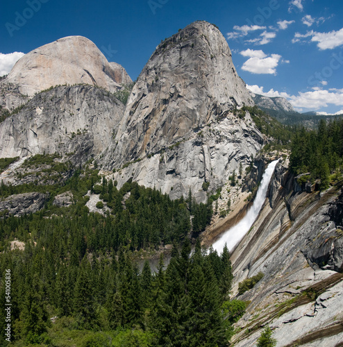 Nevada Falls and Liberty Cap, Yosemite National Park, California. photo