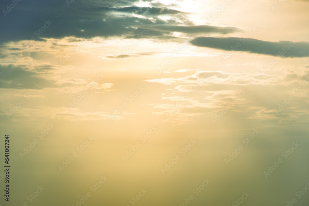 Sunset orange sky with sun and clouds Sunset orange sky with sun and clouds