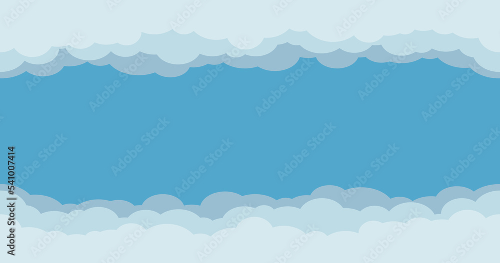 blue gradient cloud background screen up and down