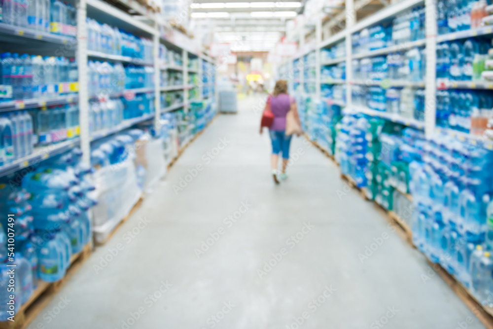 Market shop and supermarket interior