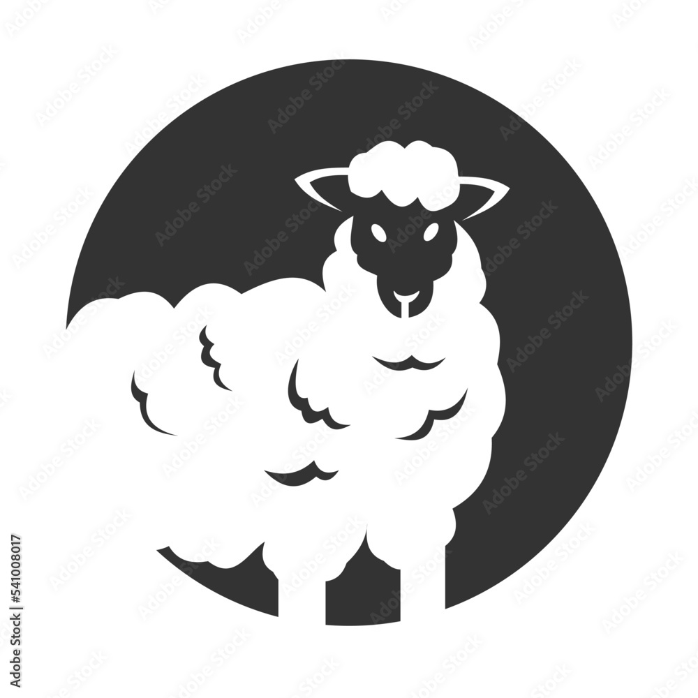 Obraz premium sheep animal logo Icon Illustration Brand Identity template