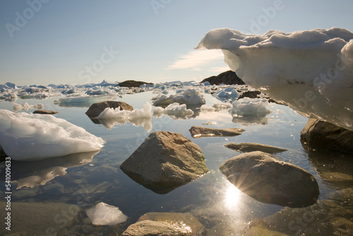 Climate change in Greenland. photo
