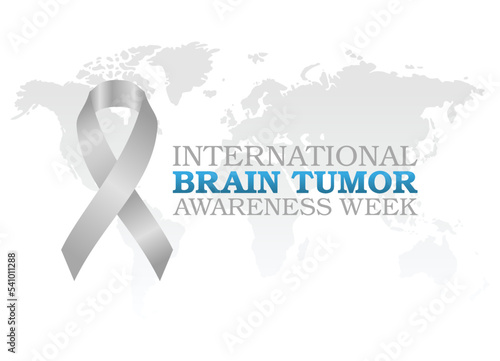 vector graphic of international brain tumor awareness week good for international brain tumor awareness week celebration. flat design. flyer design.flat illustration.
