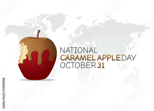 vector graphic of national caramel apple day good for national caramel apple day celebration. flat design. flyer design.flat illustration.