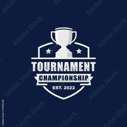 Tournament championship logo vector. Trophy logo photo