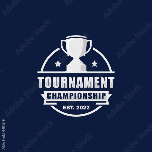 Tournament championship logo vector. Trophy logo