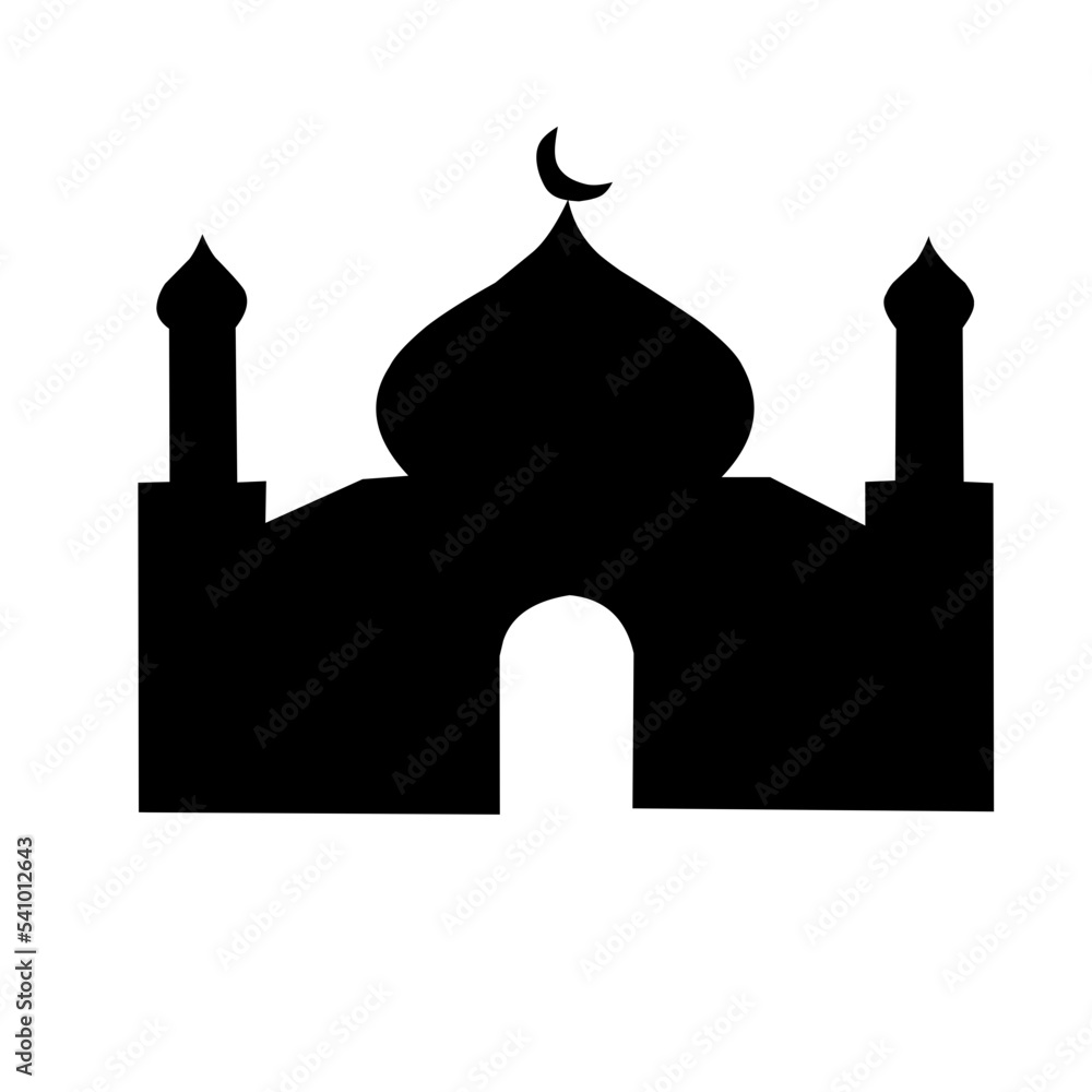 Mosque icon silhouette