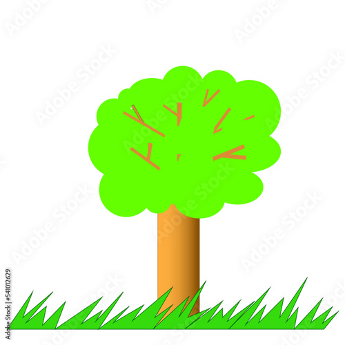Flat tree icon illustration. Simple tree icon.