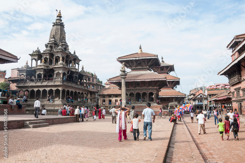 Durbar Square with tourists, Pathan, Nepal
