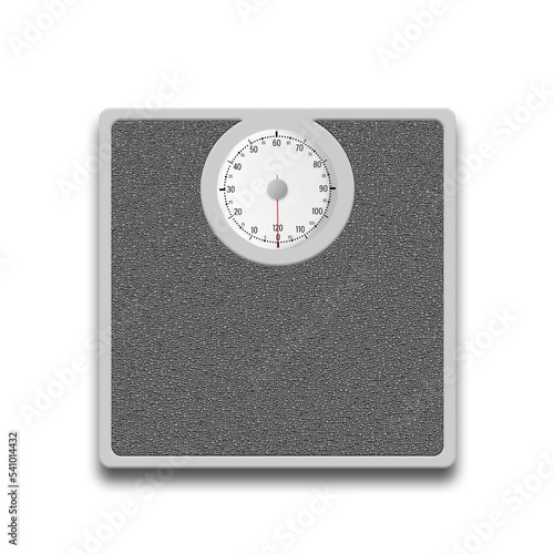 Bathroom scales. Isolated on white background. Sports