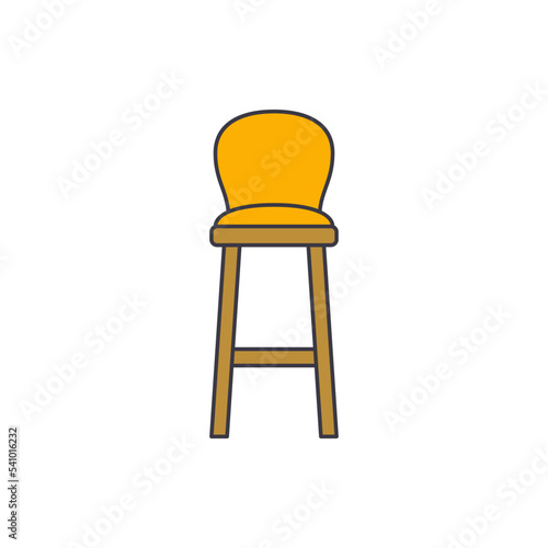 highchair icon in color, isolated on white background 