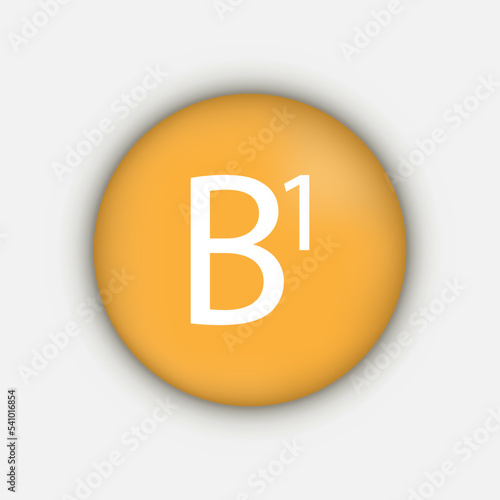 Vitamin B1 symbol. Vector illustration.