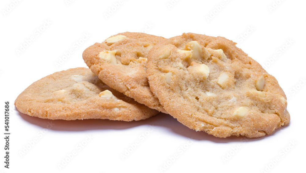 Three White Chocolate Chip Cookies