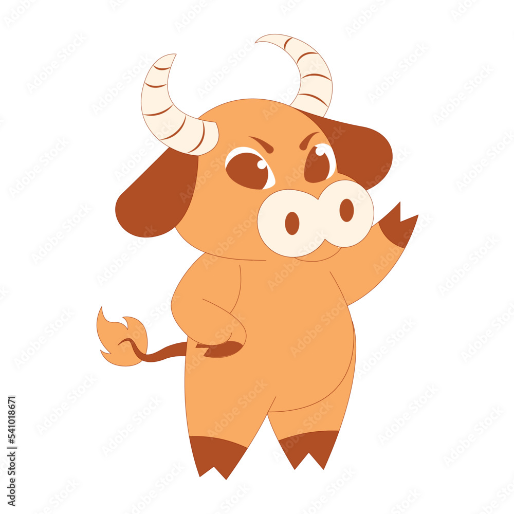 Obraz premium Isolated ox body baby vector illustration