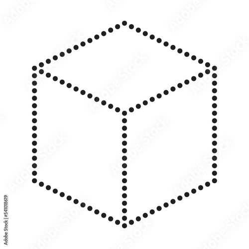 Tracing cube, cuboid shape lines element for preschool, kindergarten and Montessori kids drawing activities in vector illustration