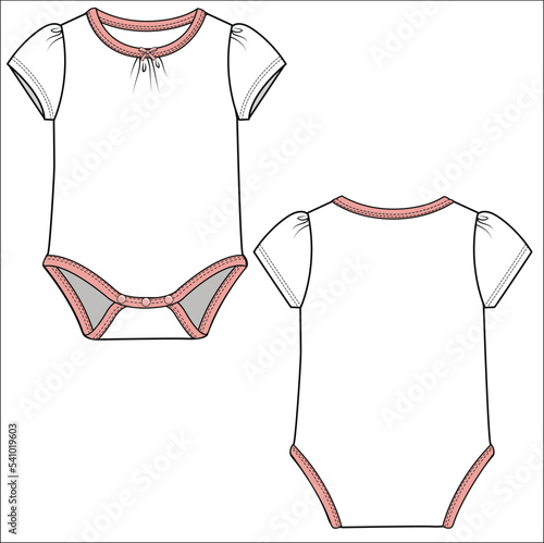 PUFF SLEEVES ONESIES FOR BABY GIRLS AND TODDLER GIRLS IN EDITABLE VECTOR FILE
